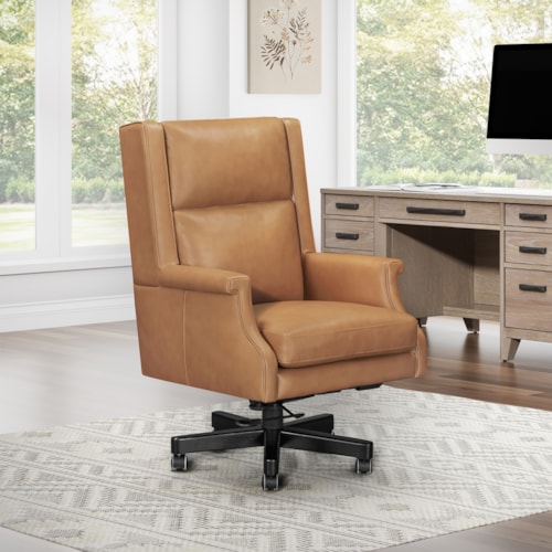 Transitional Leather Desk Chair