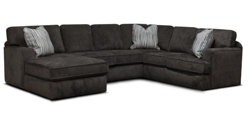 Casual 4-Piece Sectional Sofa with Chaise
