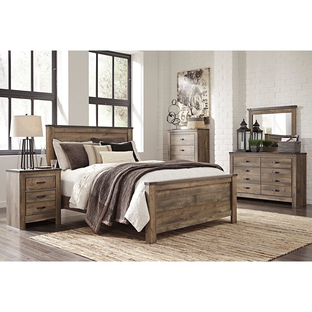 Signature Design Trinell 4-Piece Bedroom Group