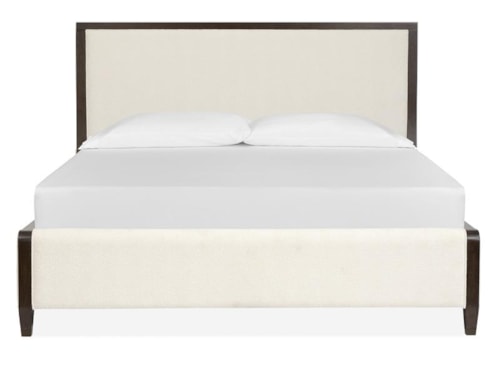 Transitional Cal.King Panel Upholstered Bed