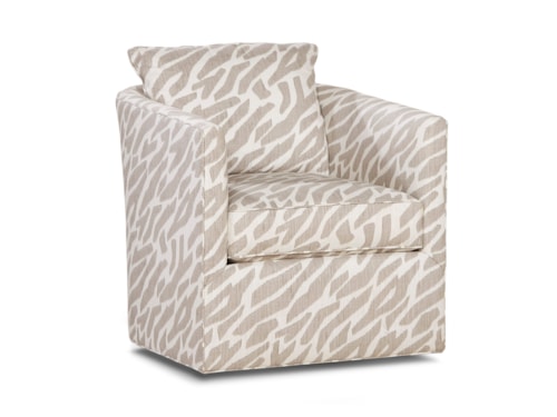 Contemporary Swivel Chair with Barrel Shape