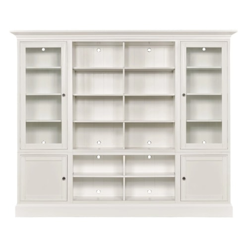 Transitional Bookcase with Outer Doors