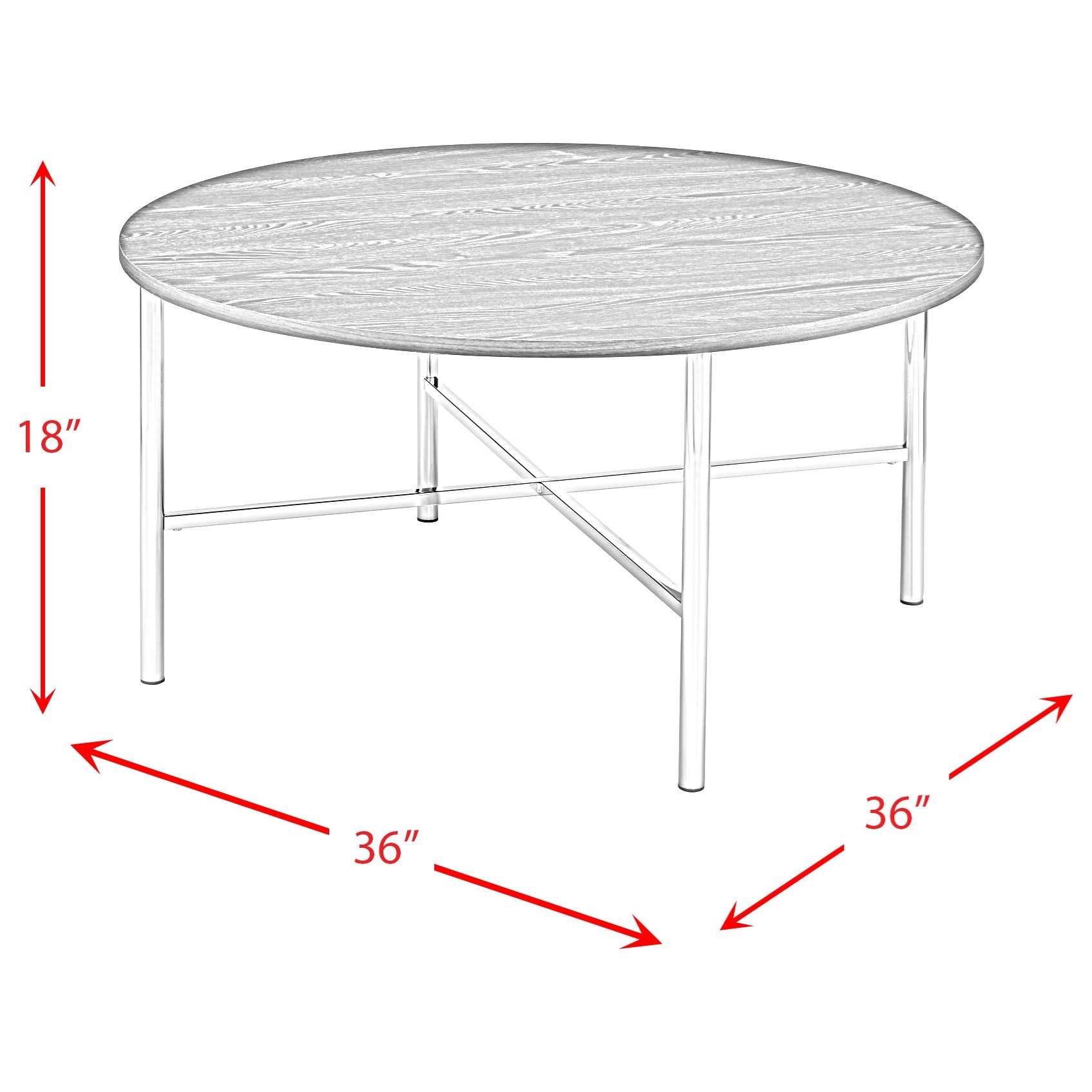 Elements International Dakota- 3PC Occasional Table Set