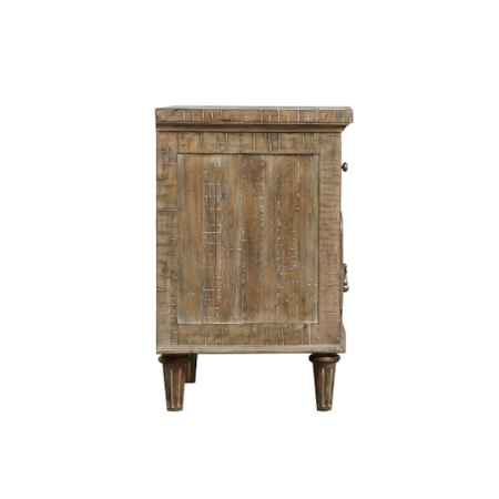 2-Drawer Nightstand W/Power Outlet Sandstone