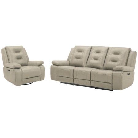 Power Reclining Sofa and Recliner Set