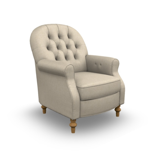 Traditional Accent Chair with Button Tufting