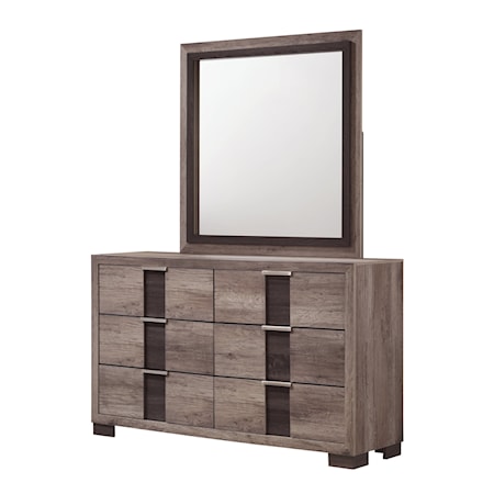 6-Drawer Dresser and Mirror Set