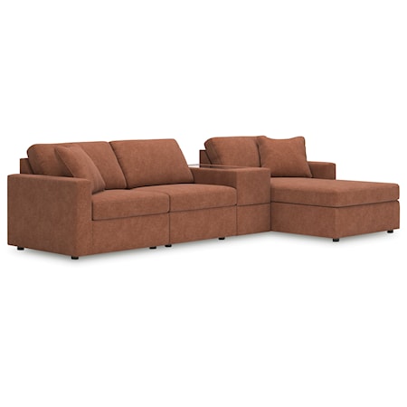 4-Piece Sectional With Chaise