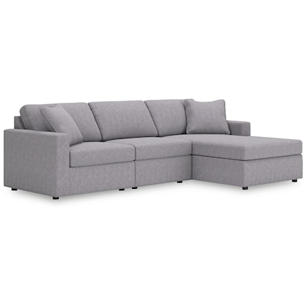 3-Piece Sectional With Chaise