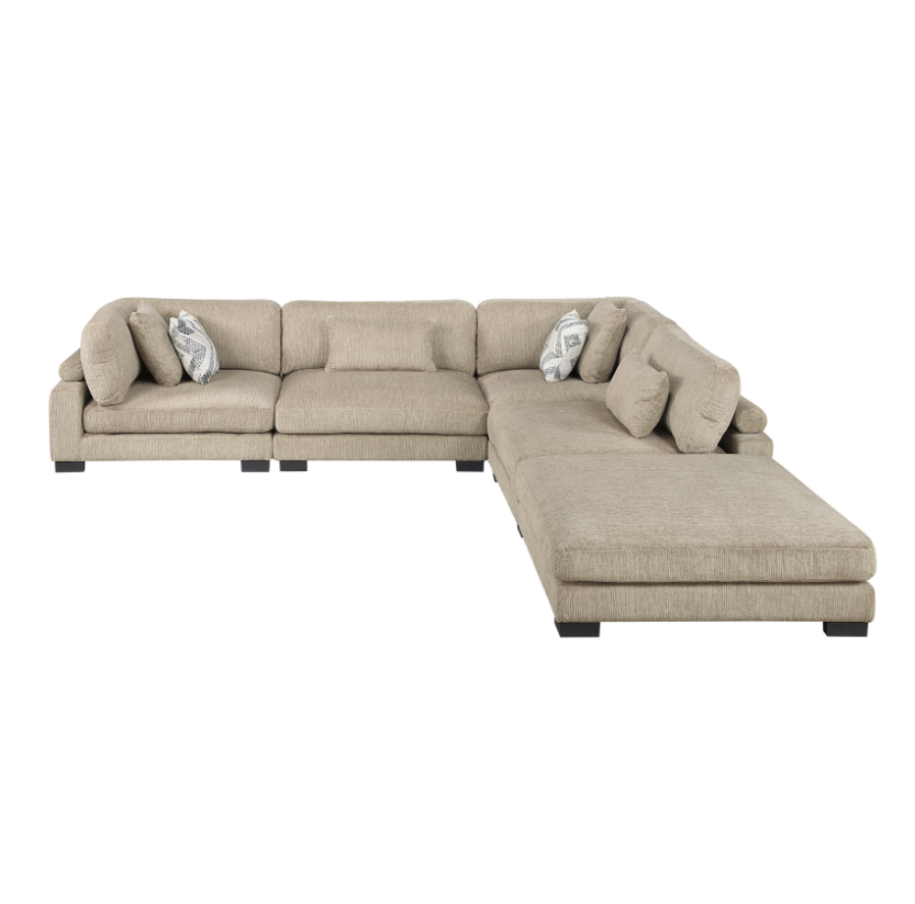 5-Piece Sectional Sofa with Ottoman