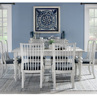 Farmhouse 7-Piece Dining Set with Spindle Chairs