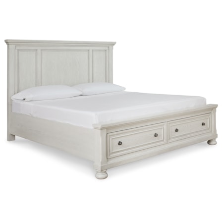 Queen Panel Storage Bed