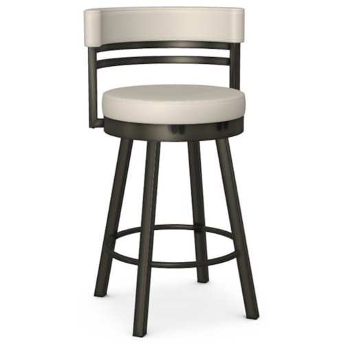 Contemporary Upholstered Counter Height Swivel Stool