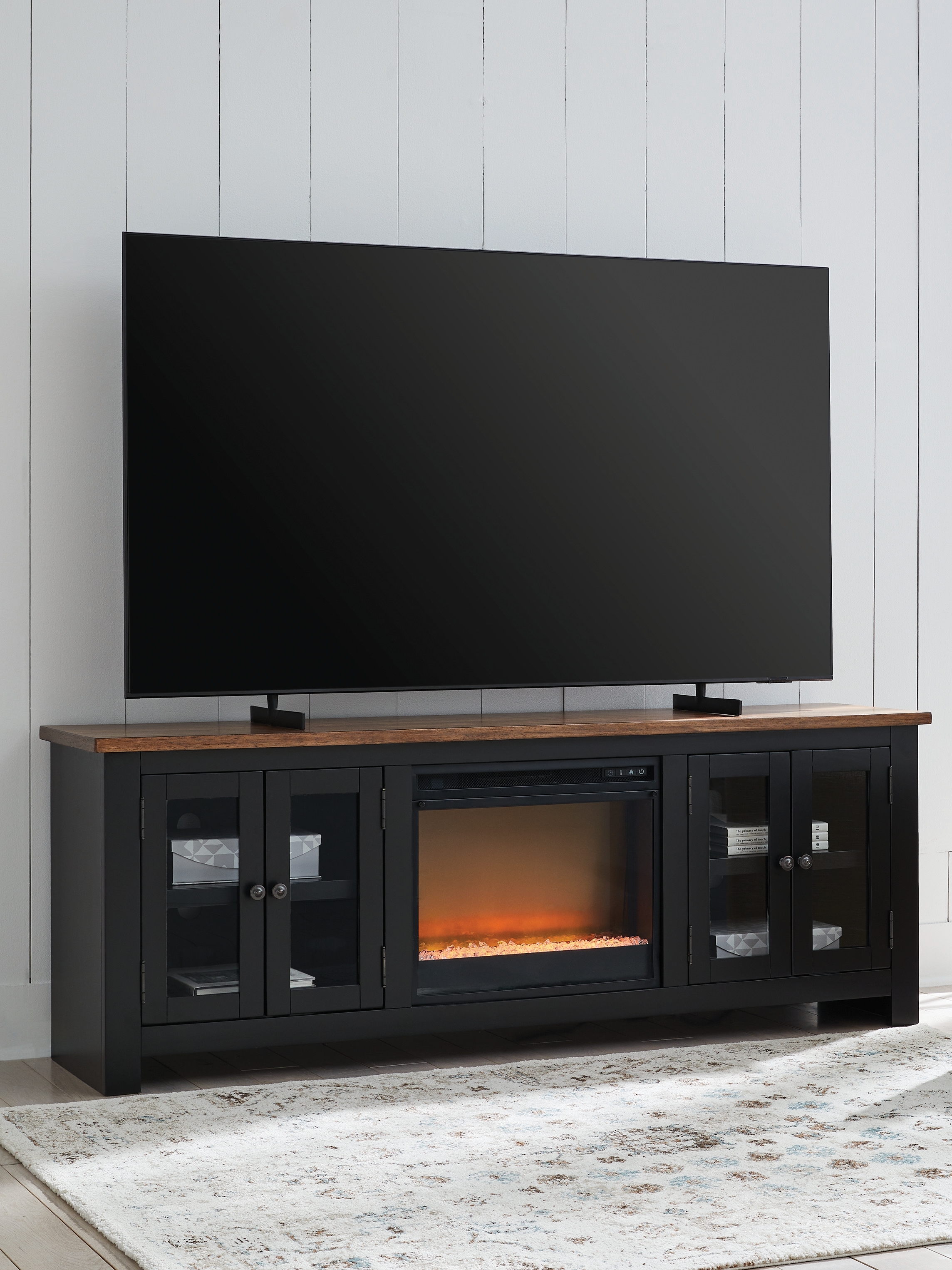 76&amp;quot; TV Stand With Electric Fireplace