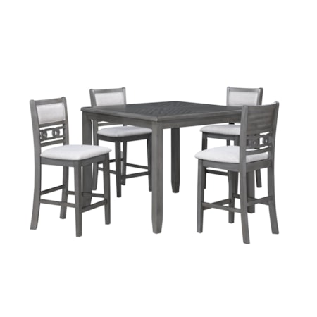 Counter Table with 4 Chairs Set