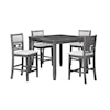 New Classic Furniture Gia Counter Table with 4 Chairs Set