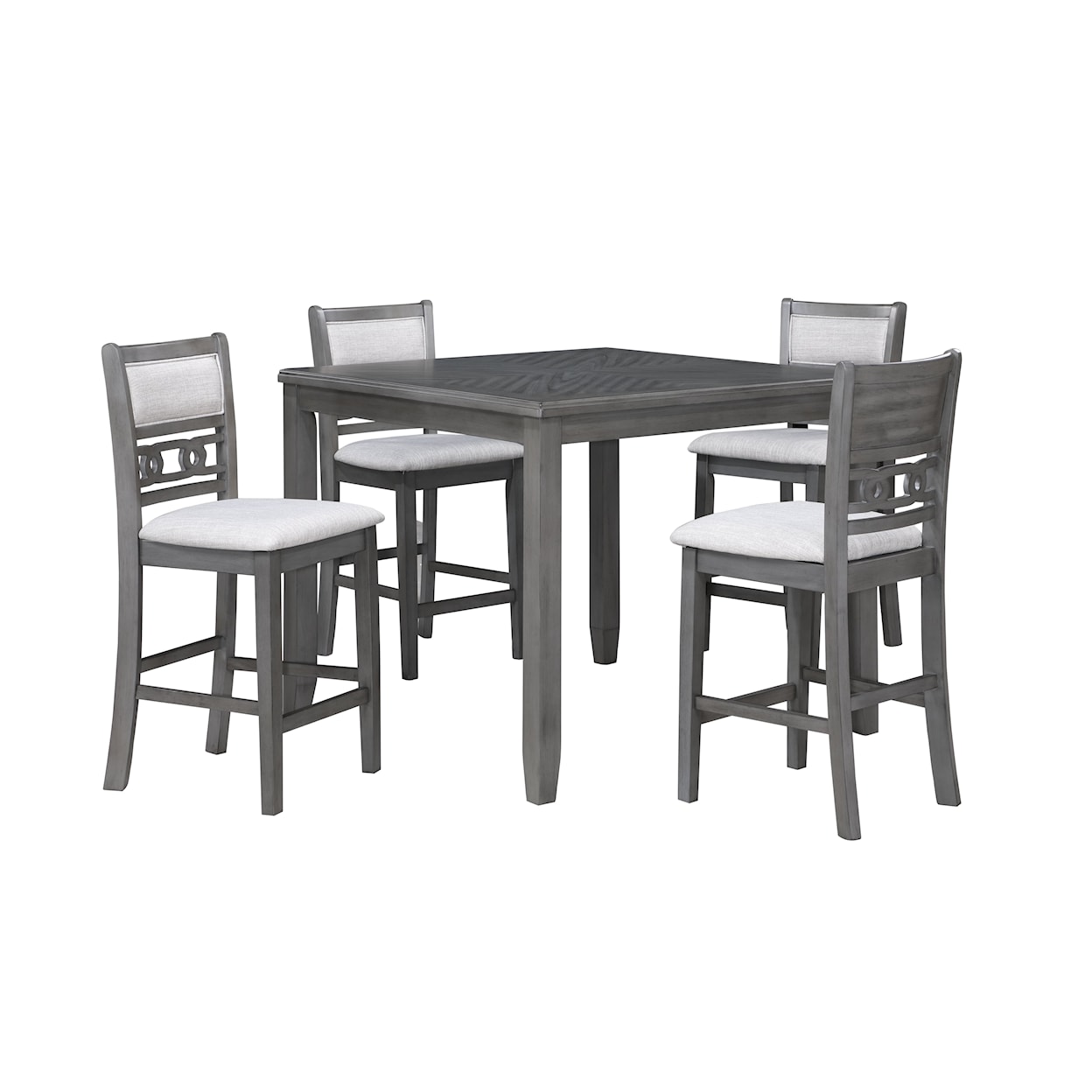 New Classic Furniture Gia Counter Table with 4 Chairs Set