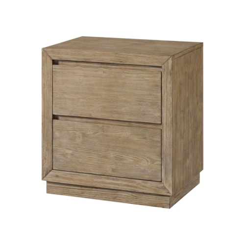 Rustic 2-Drawer Nightstand