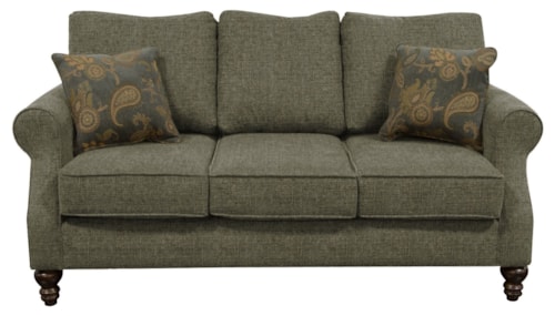 Traditional Sofa with Turned Legs