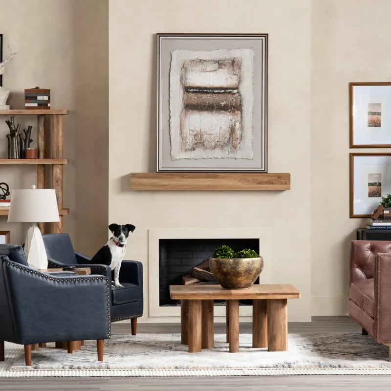 Warm Crackles Canvas Painting