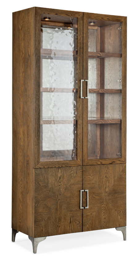 Casual Display Cabinet with Glass Doors