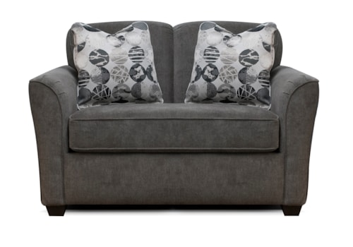 Transitional Twin Sleeper Chair and a Half with Innerspring Mattress