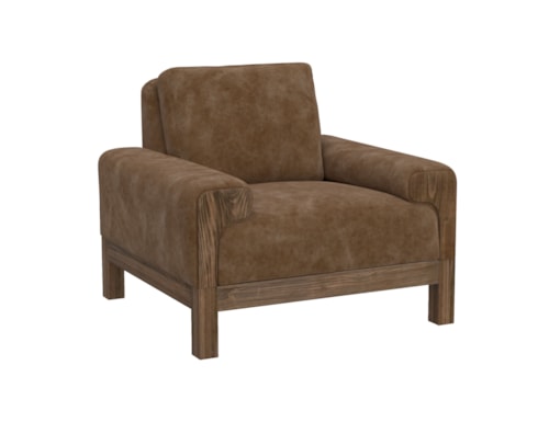 Contemporary Armchair with Throw Pillow