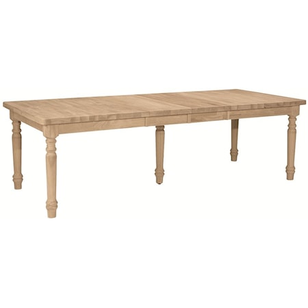 Farmhouse Solid Thick Table Top w/ Turned Legs (Set of 5)