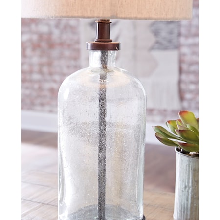 Bandile Clear/Bronze Finish Table Lamp