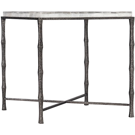 Coastal Rectangle End Table with Gypsum Top