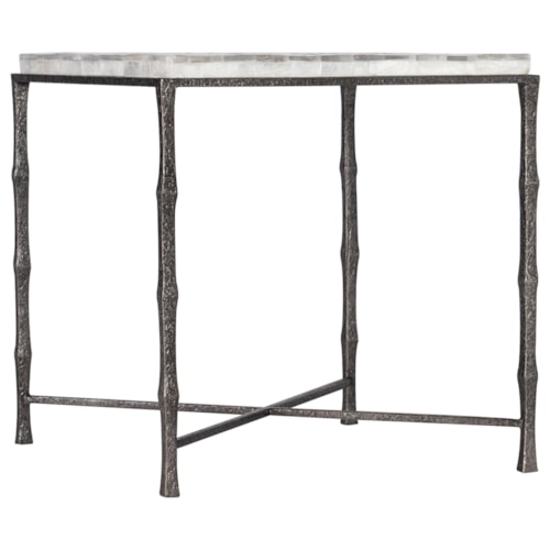 Coastal Rectangle End Table with Gypsum Top