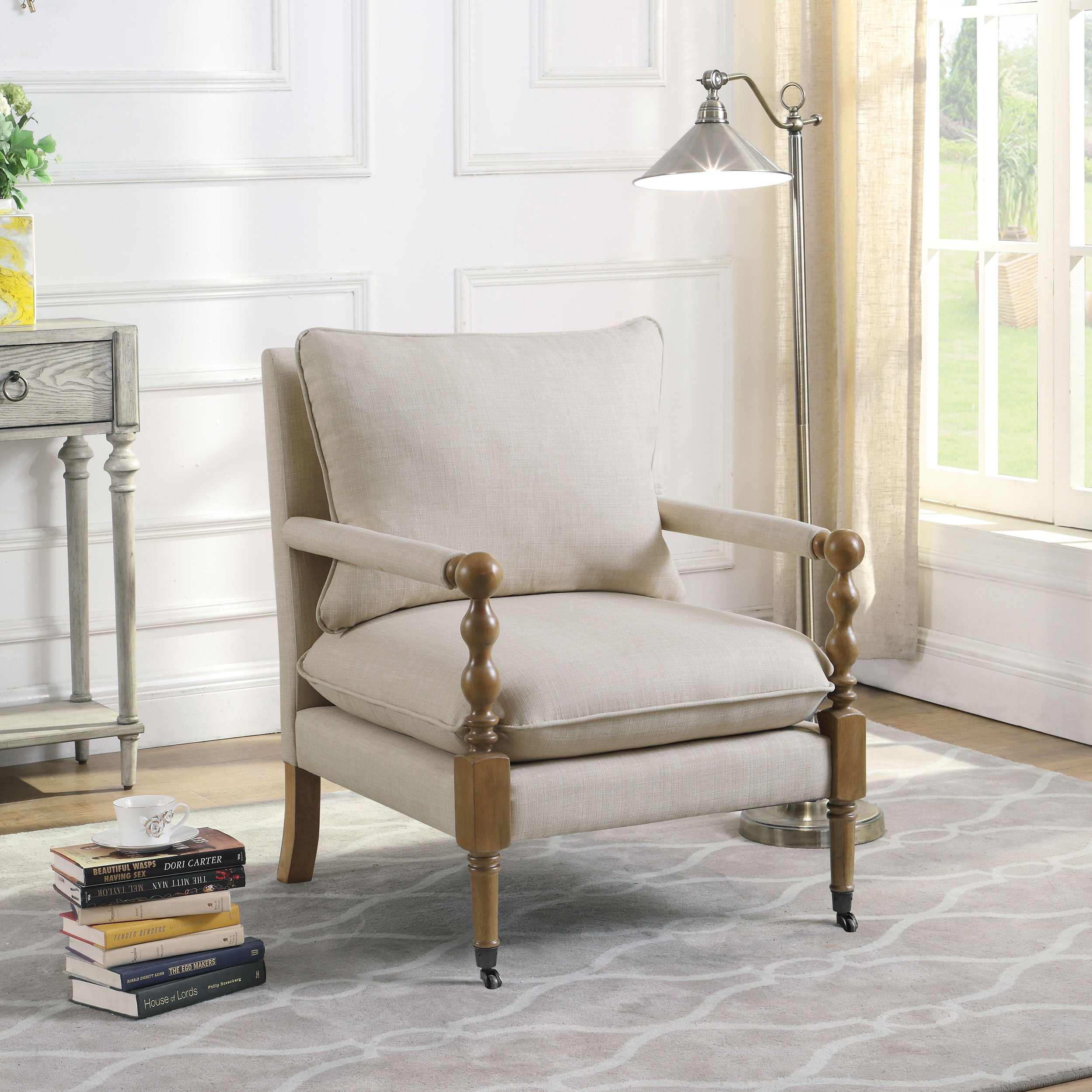 Dempsy Accent Chair w/ Casters