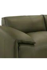 Armen Living Tanner Contemporary Leather Squared Pillow-Arm Loveseat with Discreet Rounded Feet