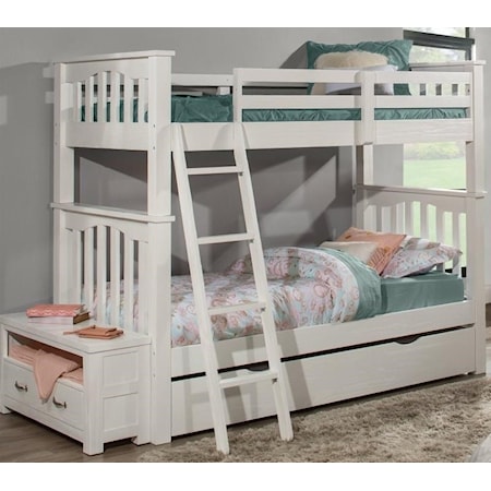 Twin Over Twin Bunk Bed with Trundle