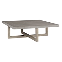 Square Coffee Table with Faux Concrete Top