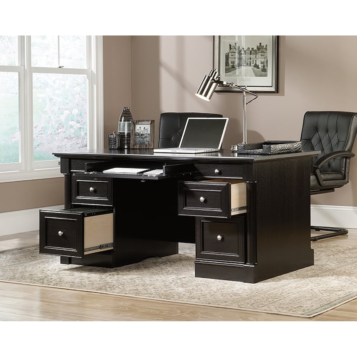 Sauder Palladia Executive Computer Desk