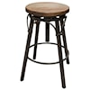 International Furniture Direct Marquez 24-30" Adjustable Swivel Stool, Wooden Seat