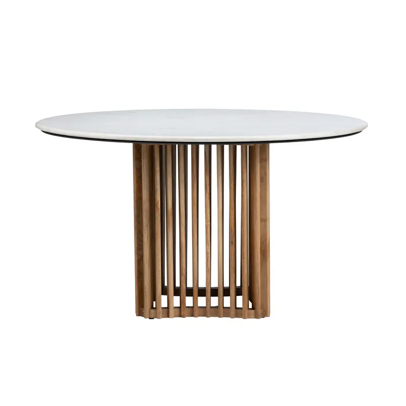 54" Rd. Marble-Top Pedestal Dining Table