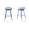 Moe's Home Collection Piazza Piazza Outdoor Barstool Blue-M2