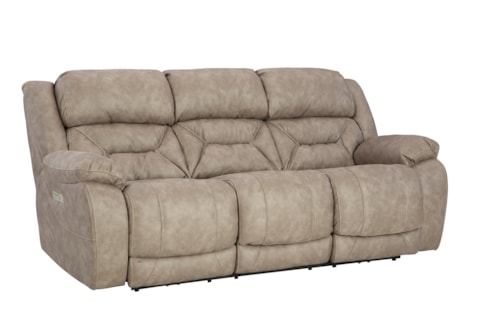 Transitional Double Reclining "Zero Gravity" Power Sofa