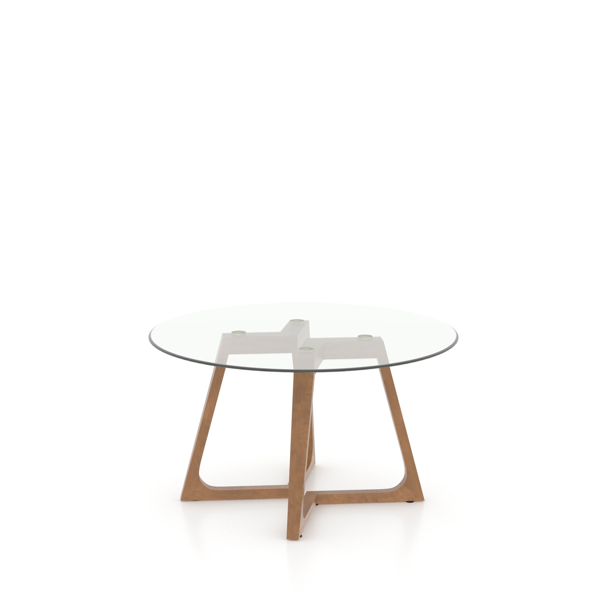 54" Round Double-Pedestal Table w/Glass Top