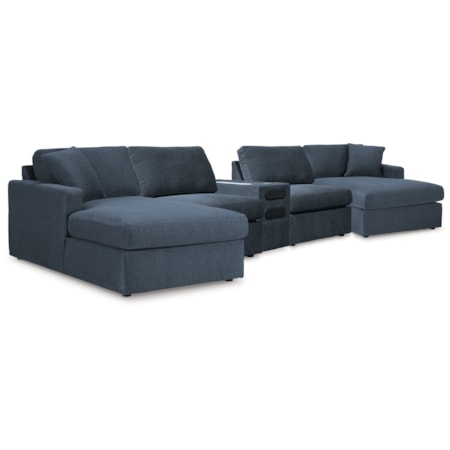 5 Piece Sectional With Audio Console