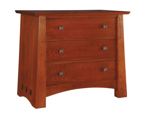 Mid-Century Modern 3-Drawer Nightstand