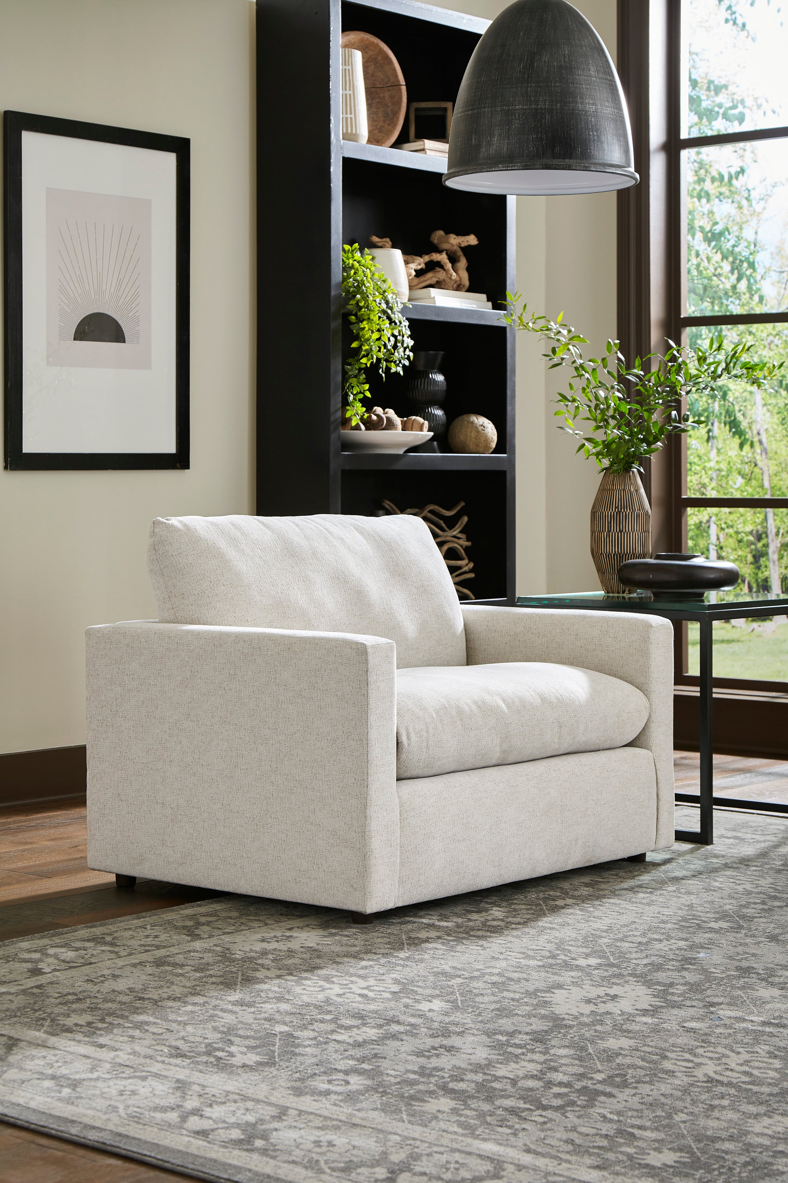 Oliver track arm online swivel chair