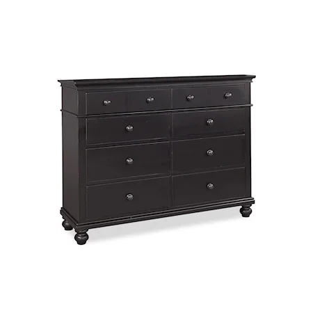 Traditional 8-Drawer Chesser with Drop-Down Drawer Fronts
