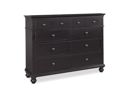 Traditional 8-Drawer Chesser with Drop-Down Drawer Fronts