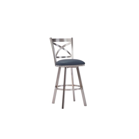 Flat Swivel With Back, No Arms Counter Stool
