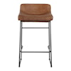 Moe's Home Collection Starlet Counter Stool Open Road Brown Leather-M2