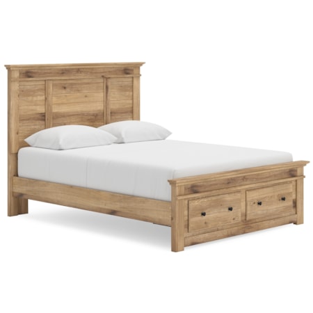 Queen Panel Storage Bed