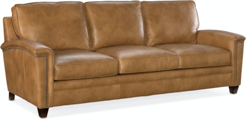 Transitional Stationary Sofa with Nailhead Trim